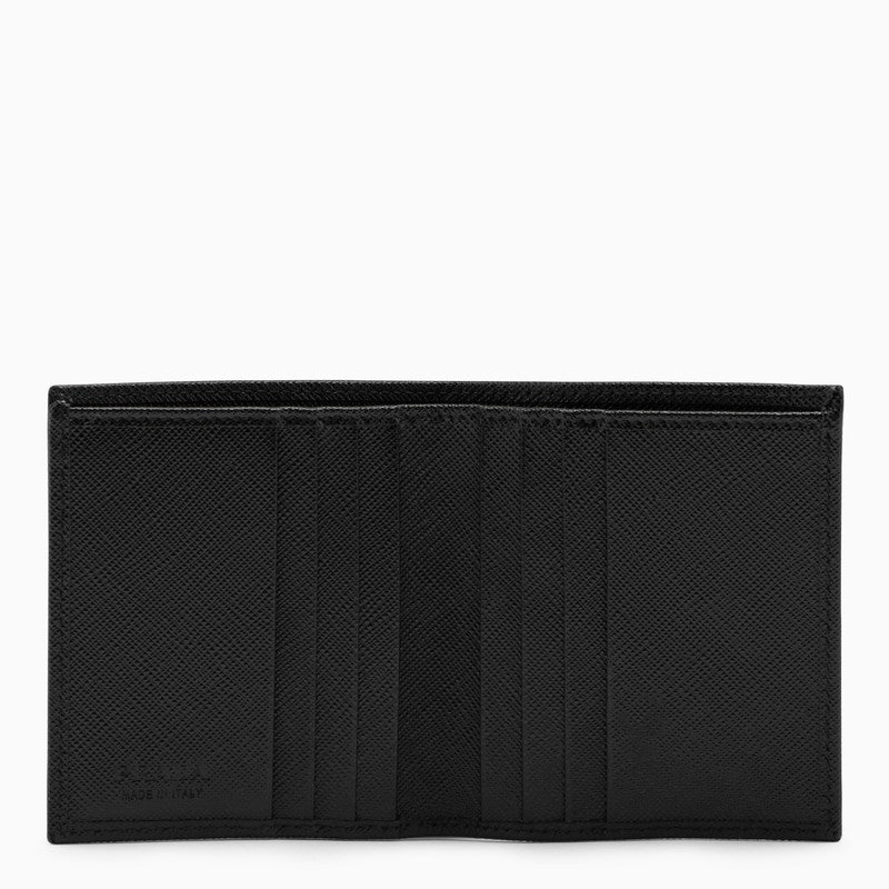 Prada Black Saffiano Wallet With Plaque Men