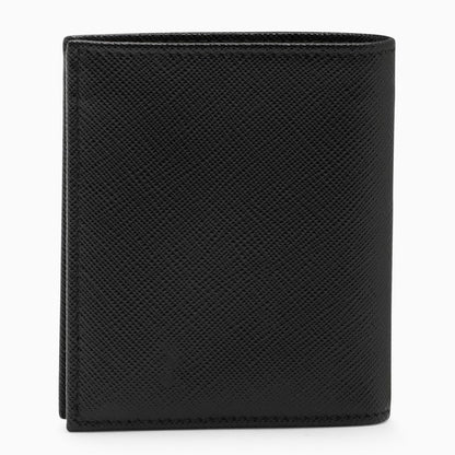 Prada Black Saffiano Wallet With Plaque Men