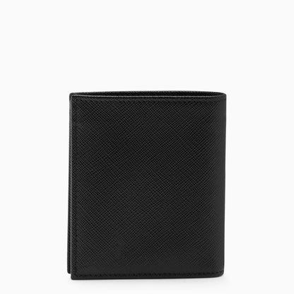 Prada Black Saffiano Wallet With Plaque Men