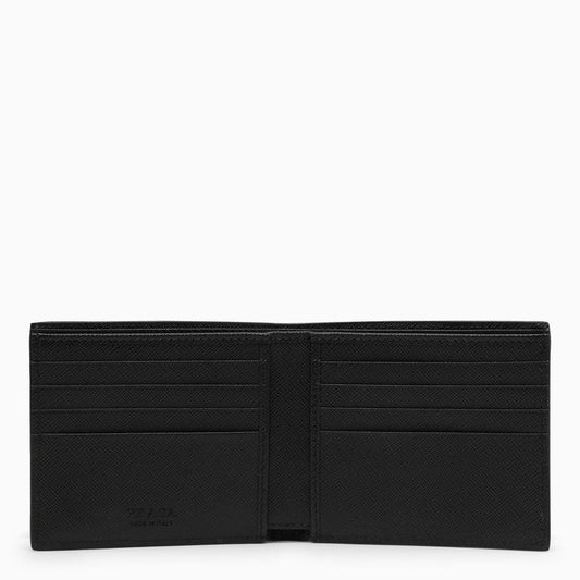 Prada Black Saffiano Wallet With Logo Men