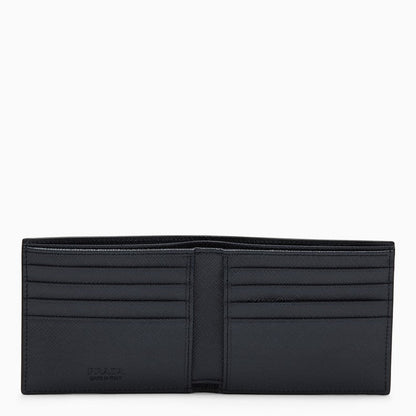 Prada Black/Blue Saffiano Wallet With Logo Men