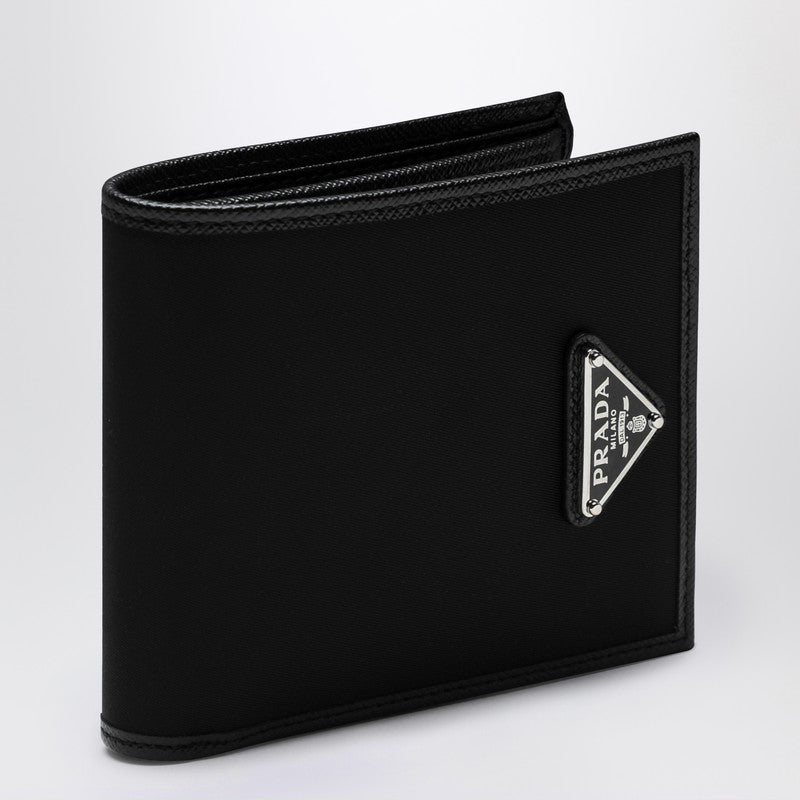 Prada Black Re-Nylon Wallet With Logo Triangle Men