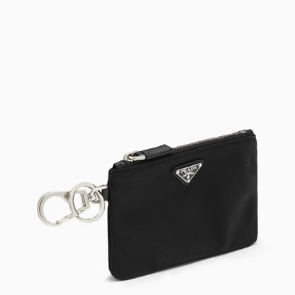 Prada Black Re-Nylon Key Case Pouch Men