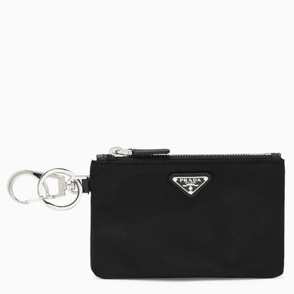 Prada Black Re-Nylon Key Case Pouch Men