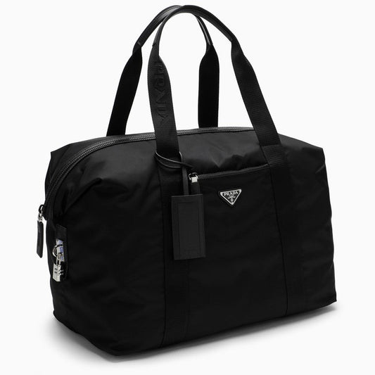 Prada Black Re-Nylon And Saffiano Duffle Bag Men