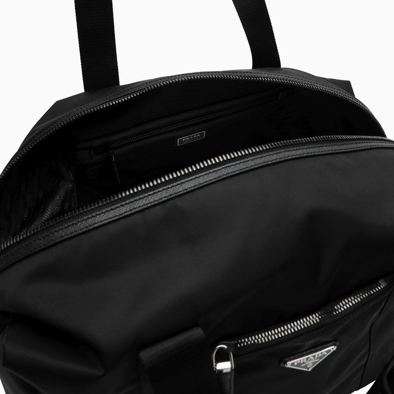 Prada Black Re-Nylon And Saffiano Duffle Bag Men