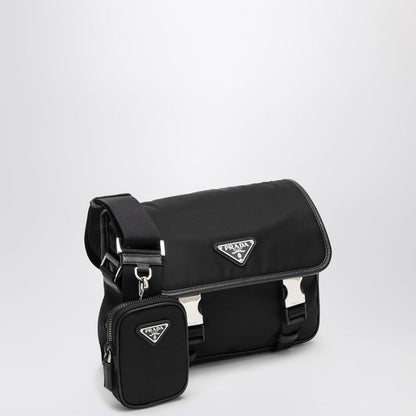 Prada Black Re-Nylon Messenger Bag Men