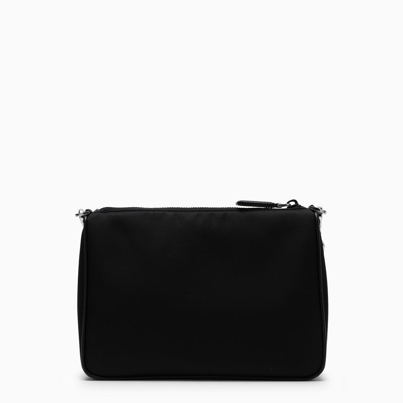 Prada Black Cross-Body Bag In Re-Nylon And Saffiano Leather Men