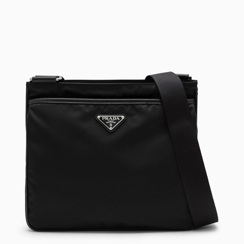 Prada Black Re-Nylon Messenger Bag Men