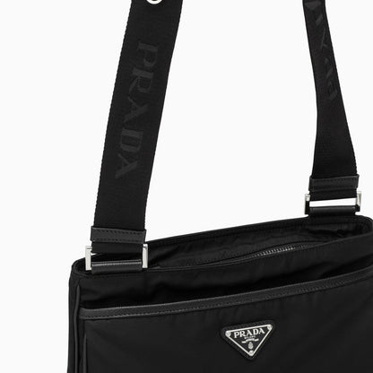 Prada Black Re-Nylon Messenger Bag Men