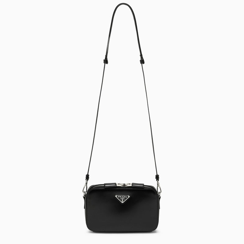 Prada Prada Brique Bag In Black Brushed Leather Men