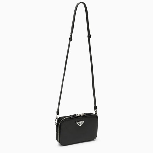 Prada Prada Brique Bag In Black Brushed Leather Men