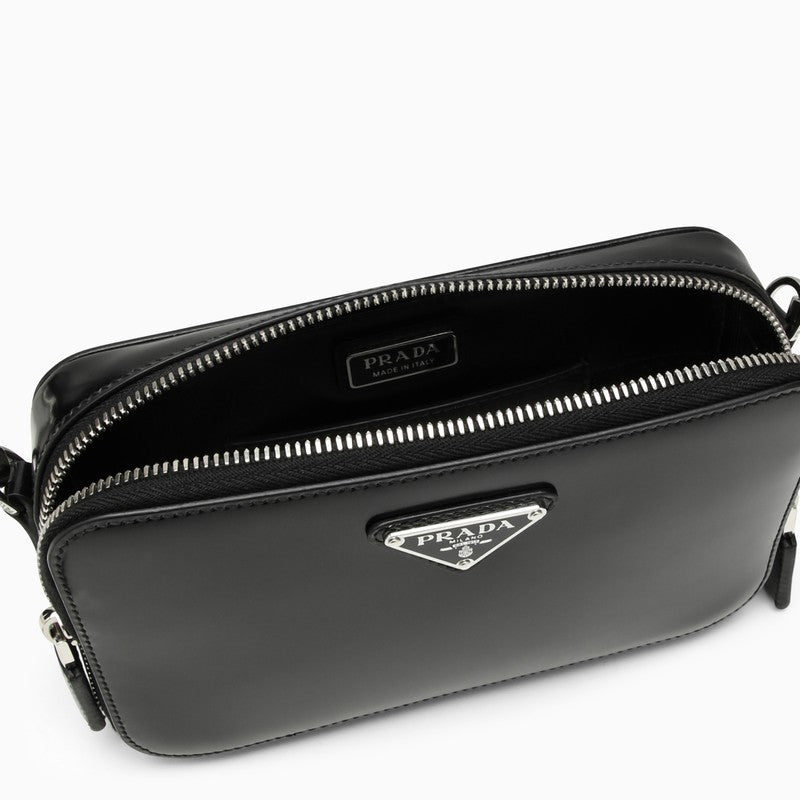 Prada Prada Brique Bag In Black Brushed Leather Men