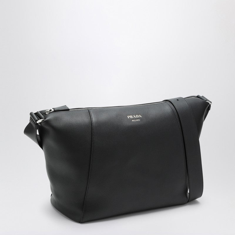 Prada Black Leather Shoulder Bag Men