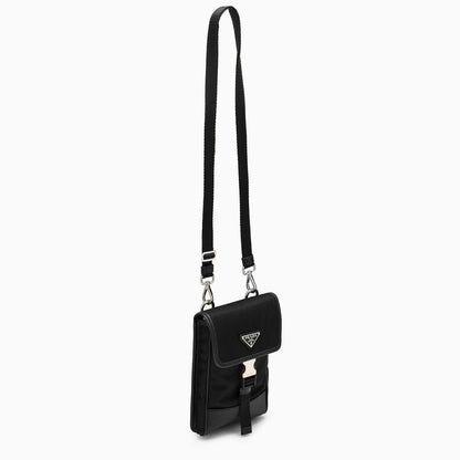 Prada Black Re-Nylon Mobile Phone Holder Men