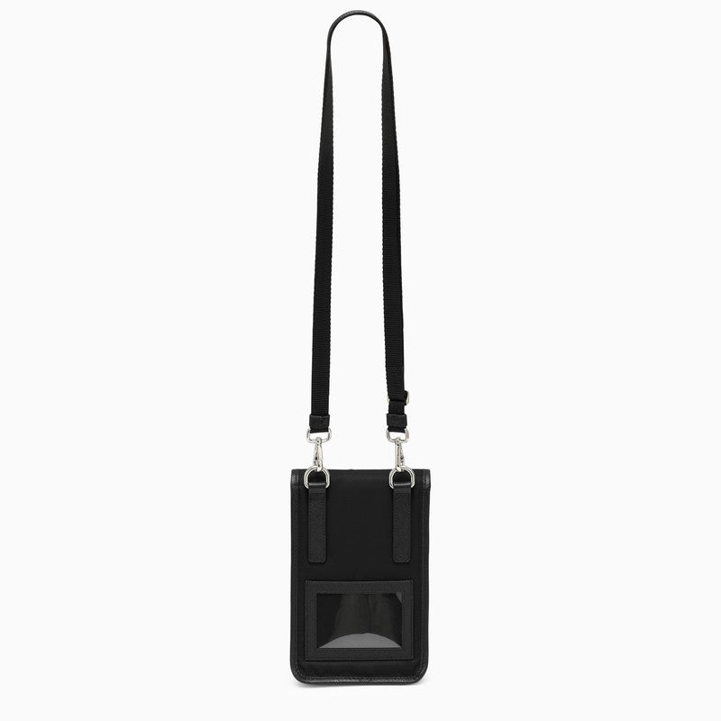 Prada Black Re-Nylon Mobile Phone Holder Men