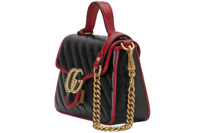 (WMNS) GUCCI GG Marmont Series mini hand Bag Single Shoulder Bag Black 583571-0OLFX-8277