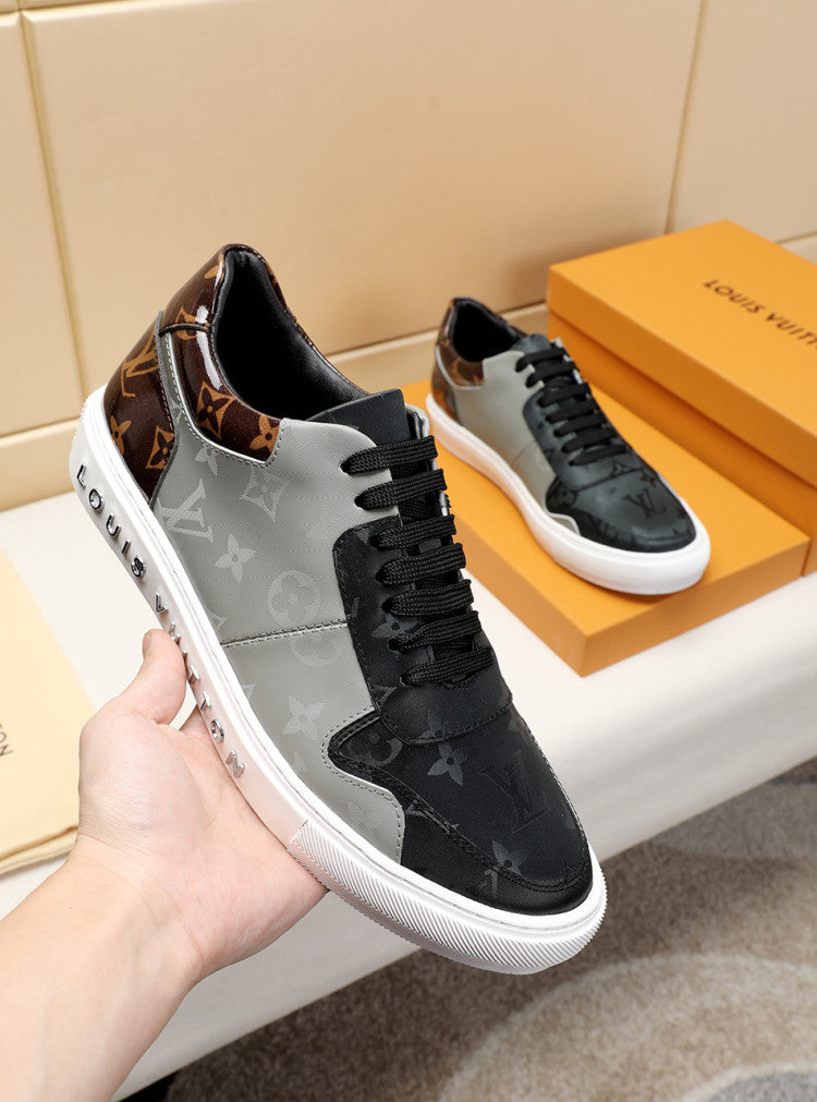 The Bags Vibe - Louis Vuitton LWnogram Denim Brown And Gray Sneaker