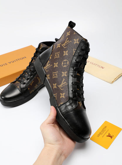 The Bags Vibe - Louis Vuitton High LWnogram Brown Boot Sneaker