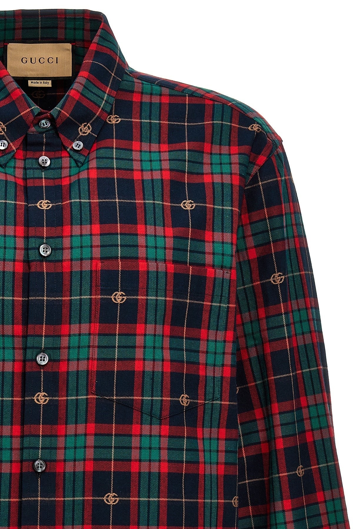 Gucci Men 'Gg' Tartan Shirt