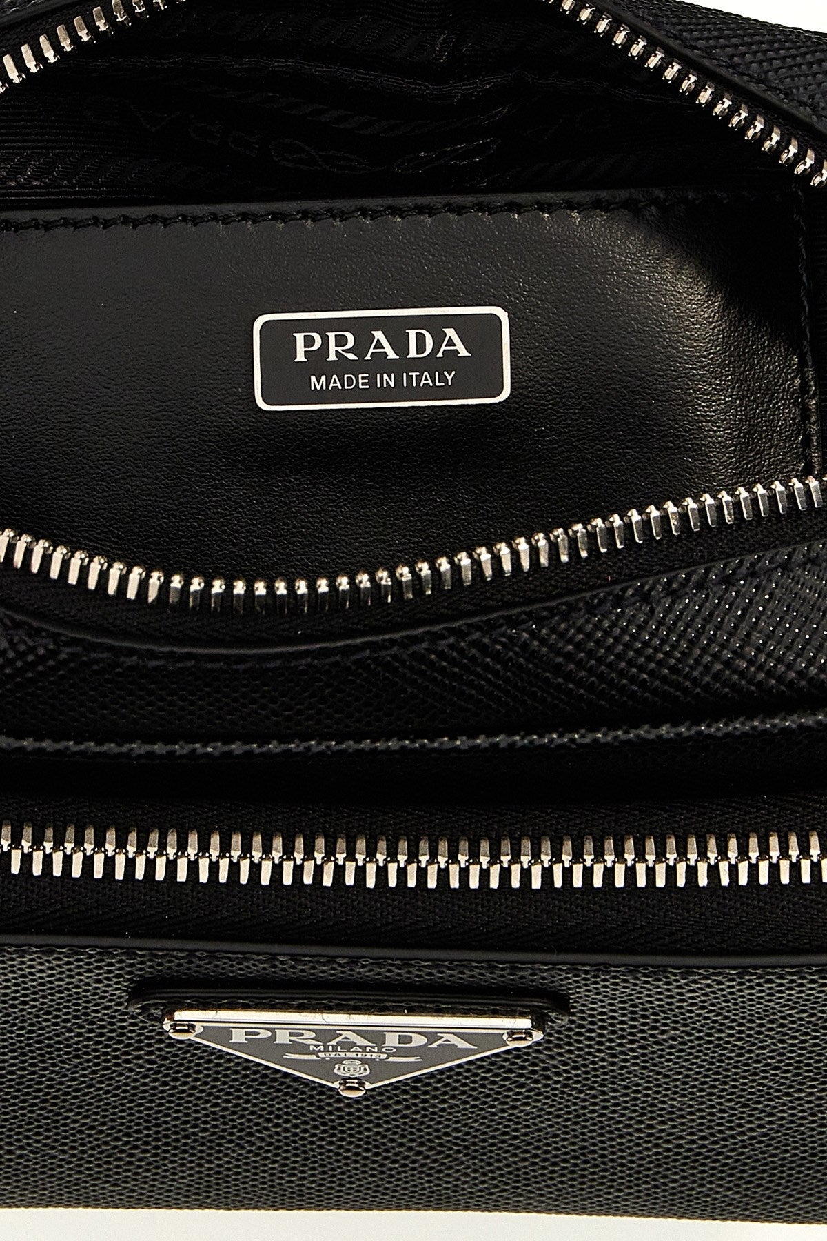 Prada Men Re-Nylon Leather Shoulder Strap