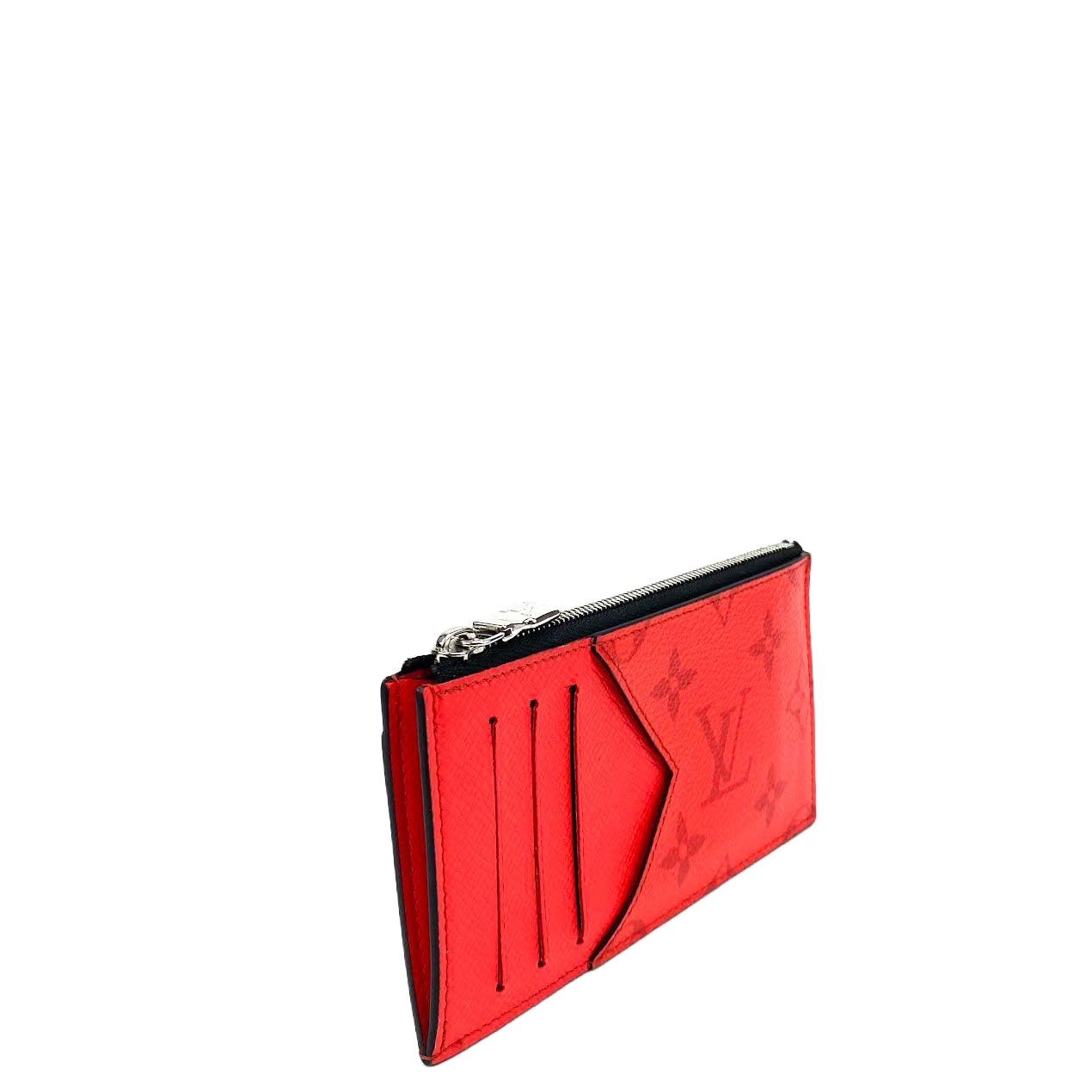 LOUIS VUITTON Taigarama Coin/Card Holder - Red Monogram