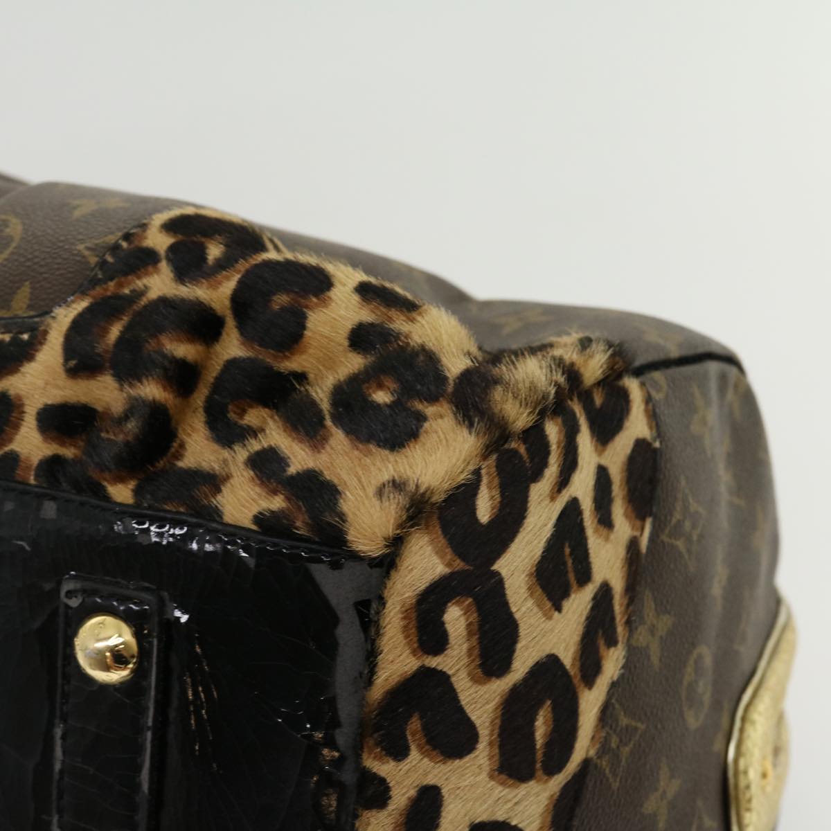 LOUIS VUITTON Monogram Leopard Steven Shoulder Bag M95281 LV  30069A