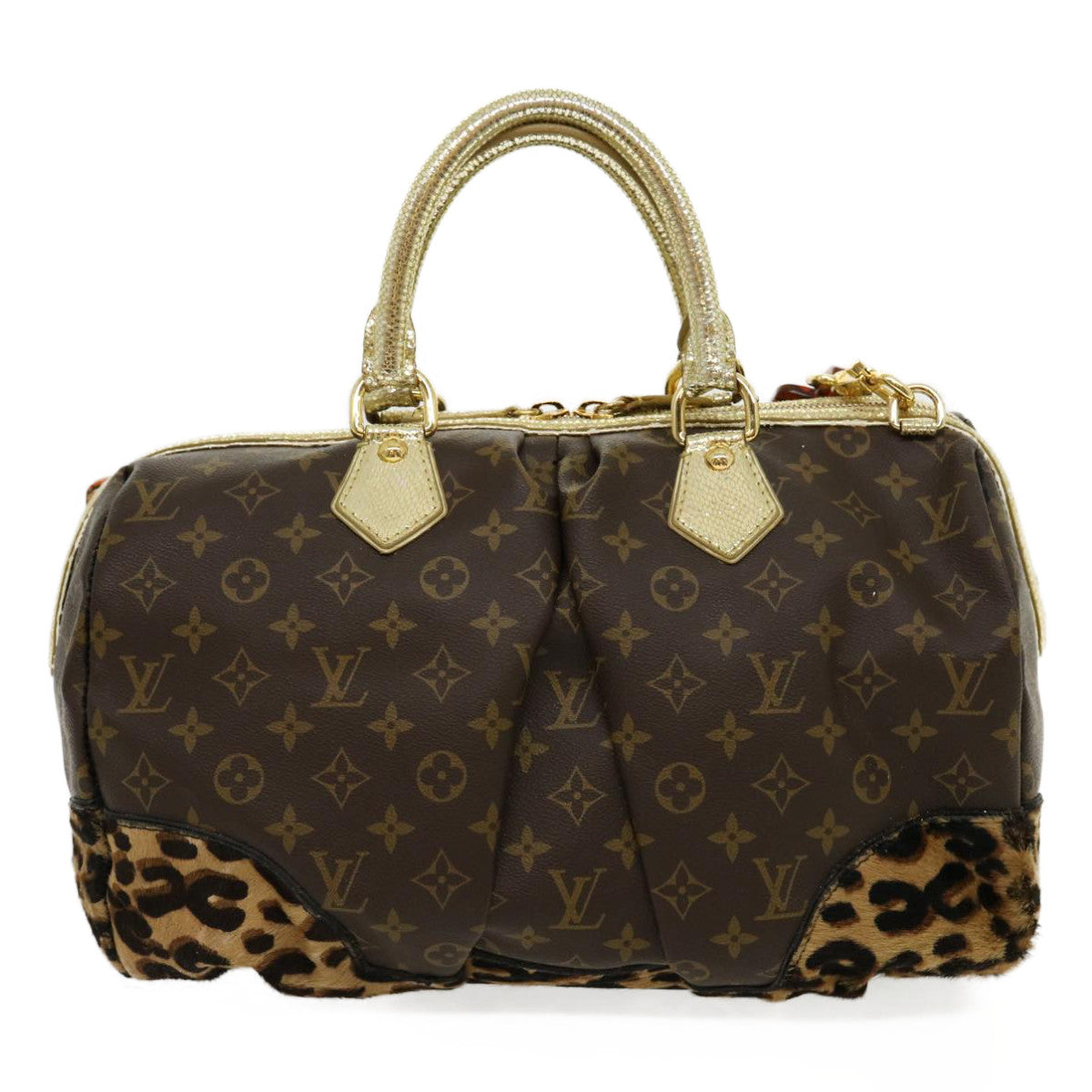 LOUIS VUITTON Monogram Leopard Steven Shoulder Bag M95281 LV  30069A