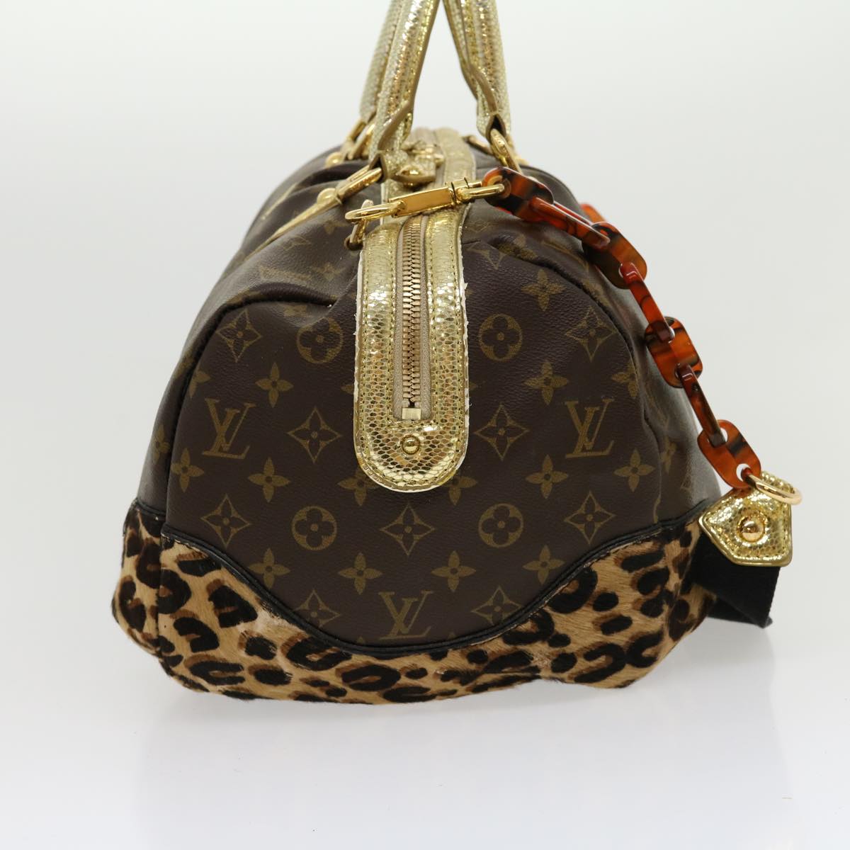 LOUIS VUITTON Monogram Leopard Steven Shoulder Bag M95281 LV  30069A