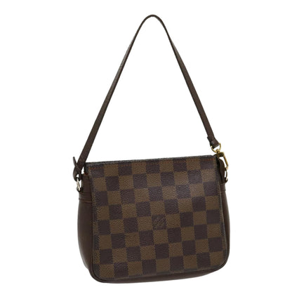 LOUIS VUITTON Damier Ebene Trousse Makeup Hand Pouch N51982 LV Auth 30445