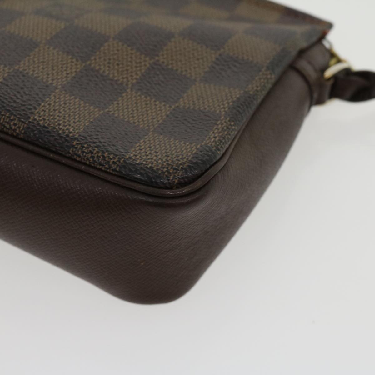 LOUIS VUITTON Damier Ebene Trousse Makeup Hand Pouch N51982 LV Auth 30445