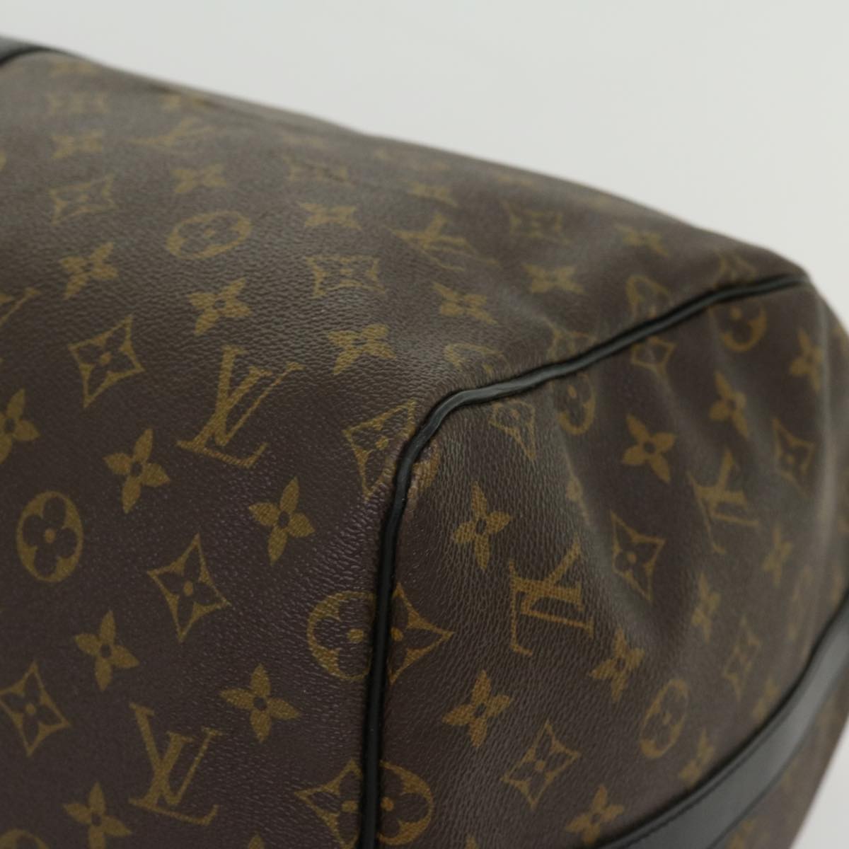 LOUIS VUITTON Monogram Macassar Keepall Bandouliere 55 M56714 Auth 30568A