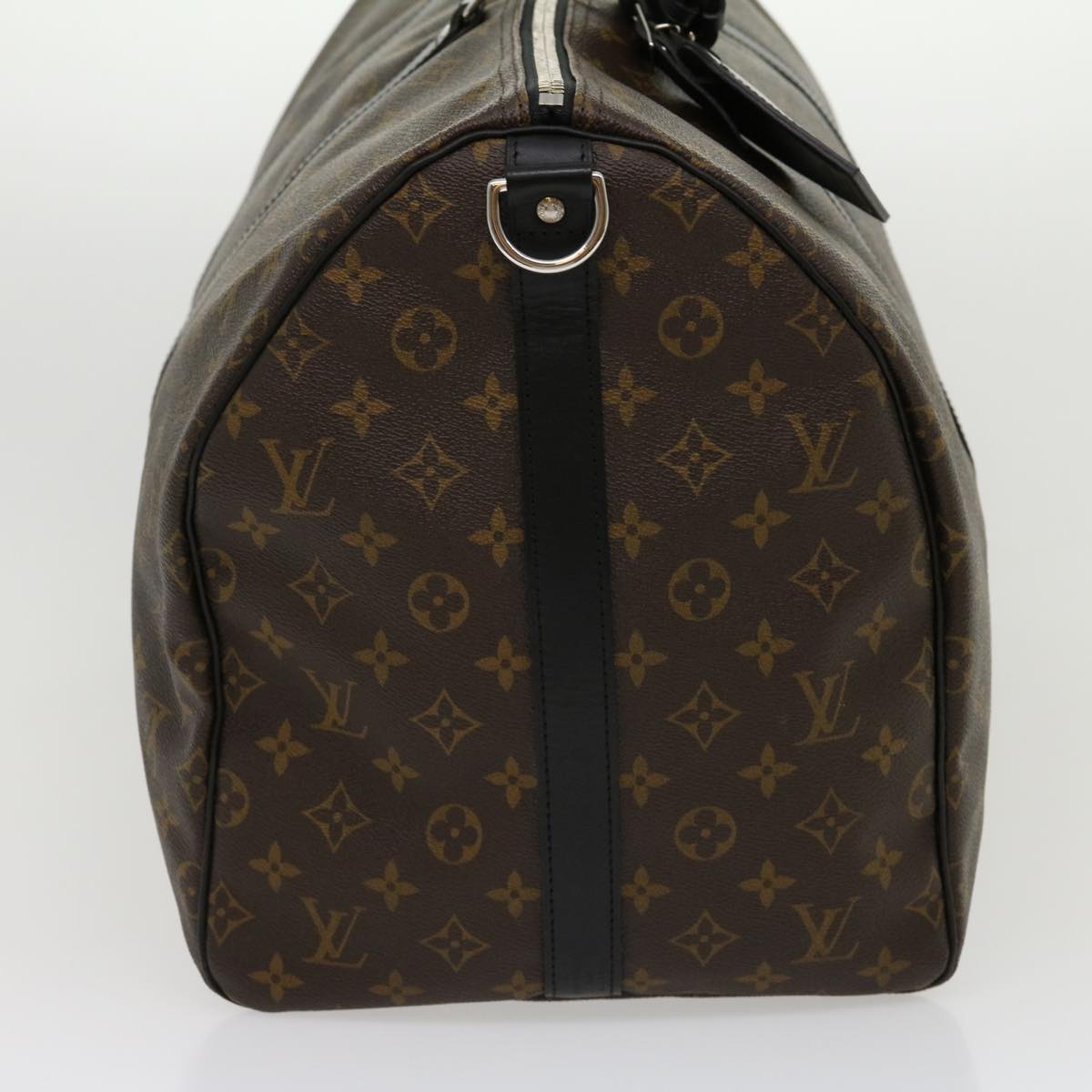 LOUIS VUITTON Monogram Macassar Keepall Bandouliere 55 M56714 Auth 30568A