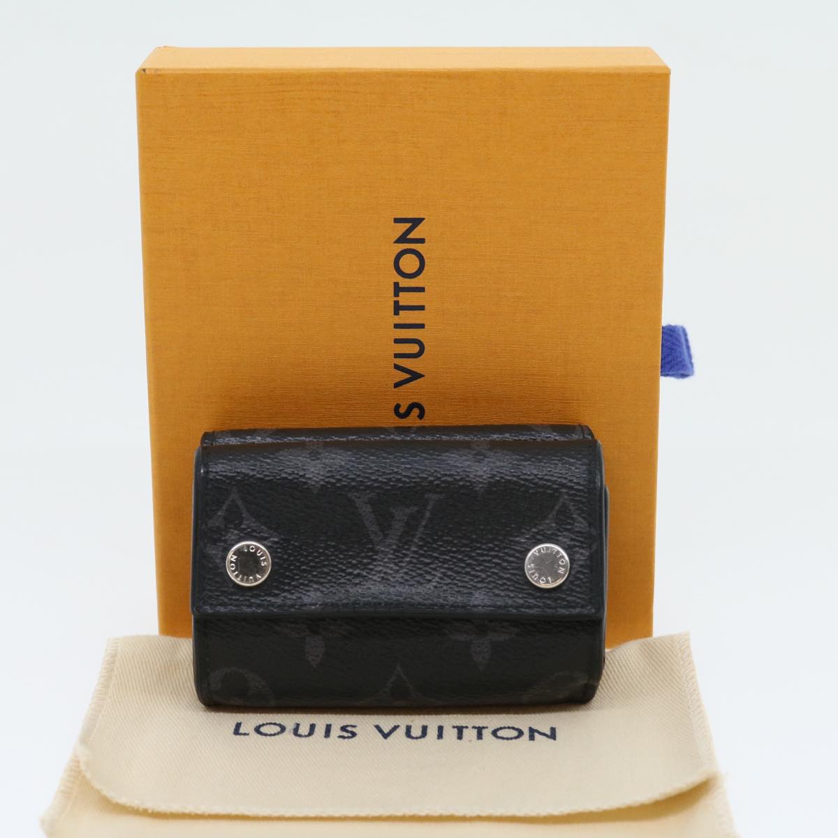 LOUIS VUITTON Eclipse Reverse Discovery Compact Wallet M45417 LV Auth 30594