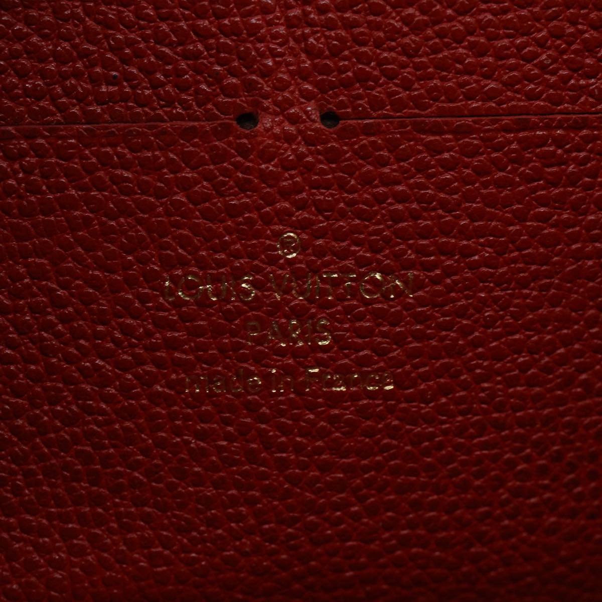 LOUIS VUITTON Monogram Empreinte Zippy Wallet Red M61865 LV Auth 31039