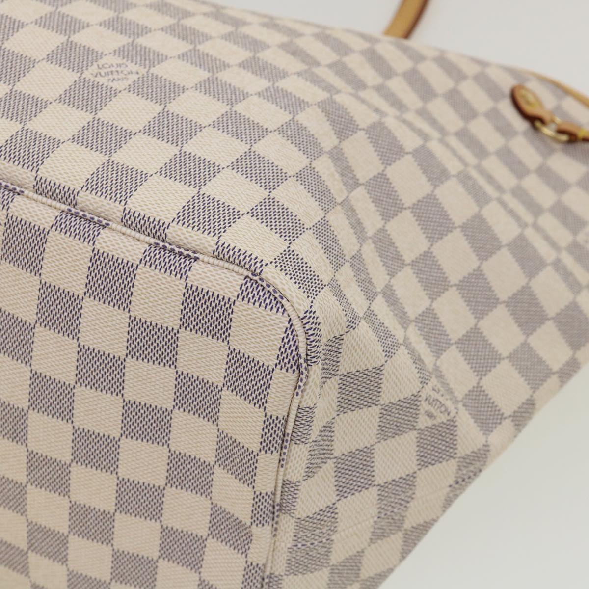 LOUIS VUITTON Damier Azur Neverfull GM Tote Bag N41360 LV  31476