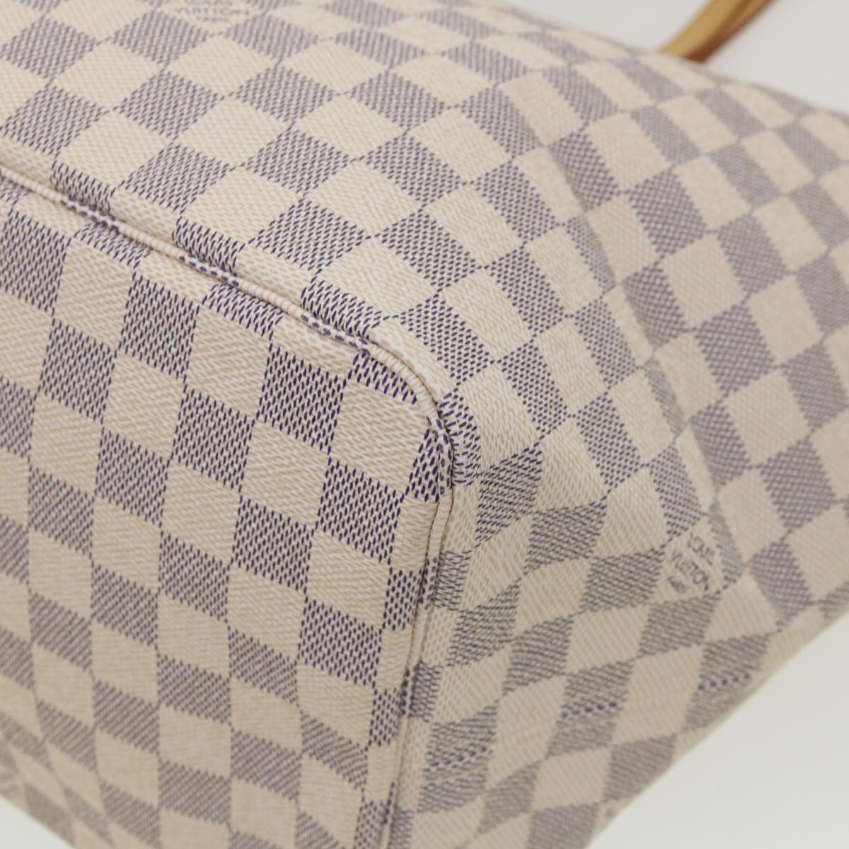 LOUIS VUITTON Damier Azur Neverfull GM Tote Bag N41360 LV  31476