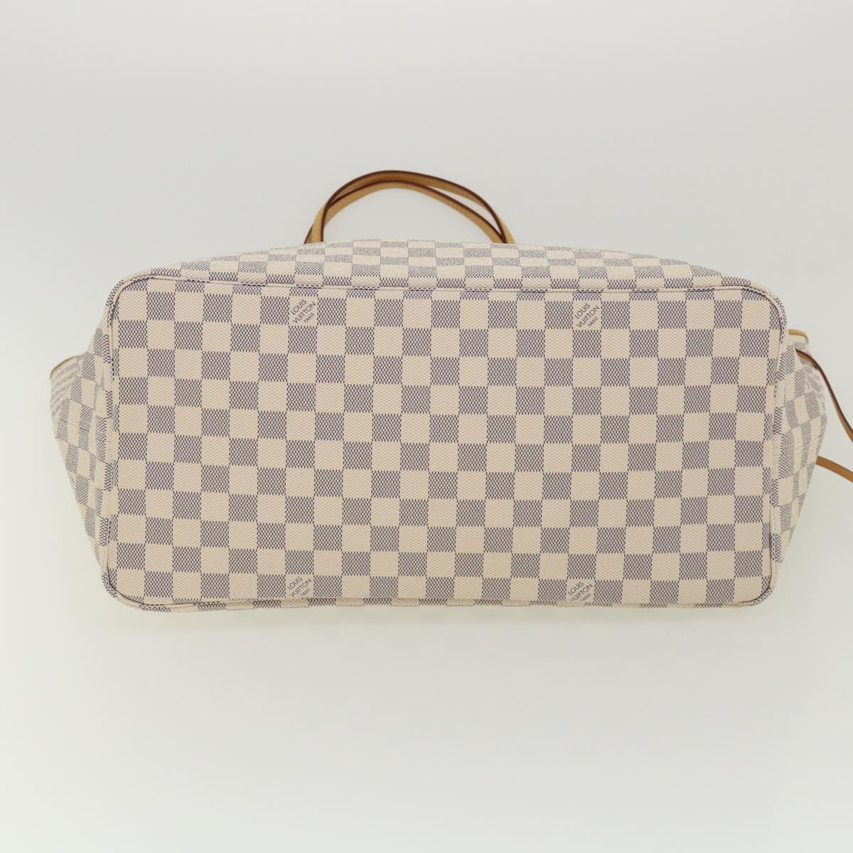 LOUIS VUITTON Damier Azur Neverfull GM Tote Bag N41360 LV  31476