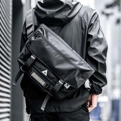 Messenger Bookbag Men Motorcycle Cycling Messenger Bags Waterproof Big Crossbody Shoulder Bag Hip Hop Street Cross Bag