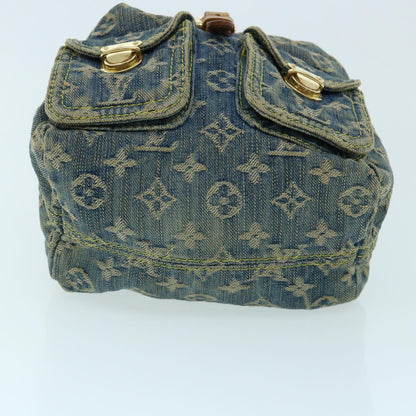 LOUIS VUITTON Monogram Denim Sac A Dos PM Backpack Blue M95057 LV  32418