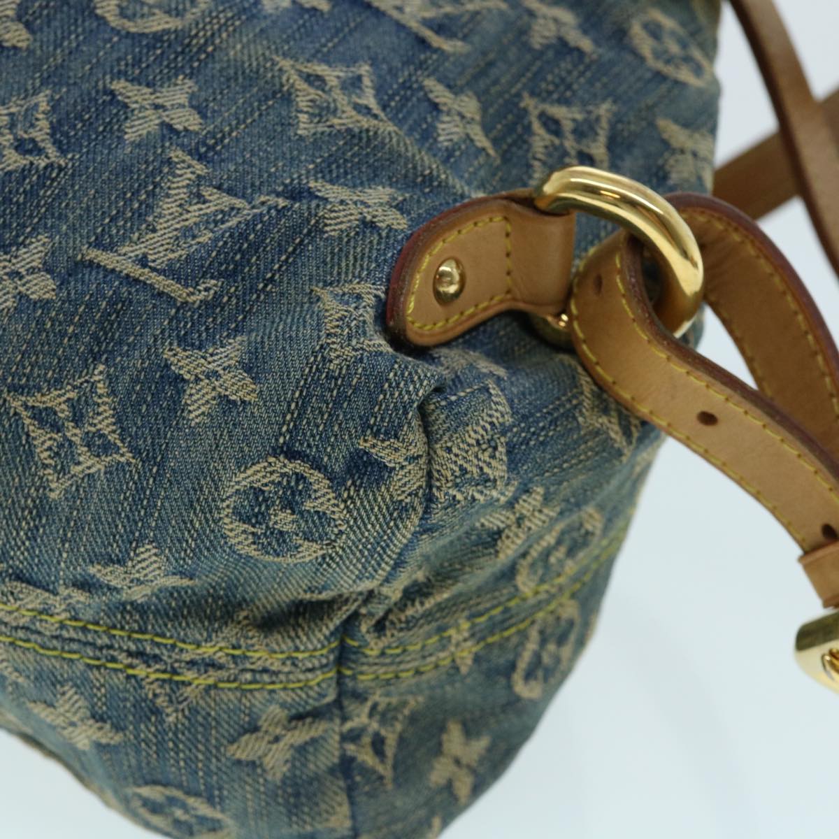 LOUIS VUITTON Monogram Denim Sac A Dos PM Backpack Blue M95057 LV  32418