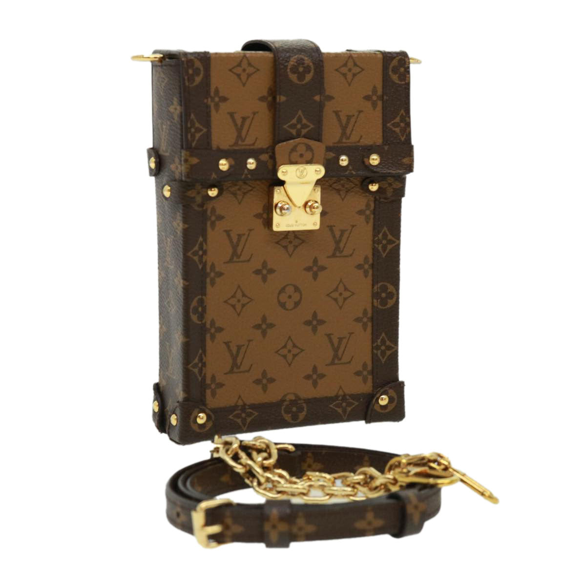 LOUIS VUITTON Reverse Pochette Trunk Vertical Shoulder Bag M67873 LV  32652A