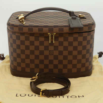 LOUIS VUITTON Damier Ebene Nice Hand Bag SPO 2way N47280 LV  32758