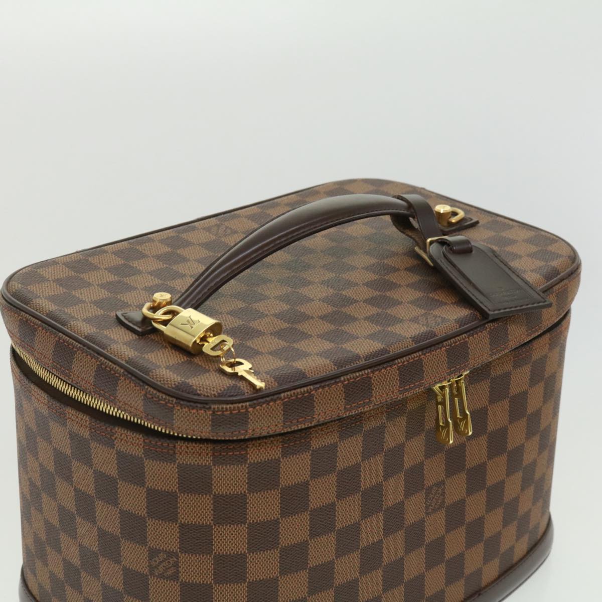 LOUIS VUITTON Damier Ebene Nice Hand Bag SPO 2way N47280 LV  32758