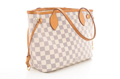 Louis Vuitton White Neverfull Damier Tote PM