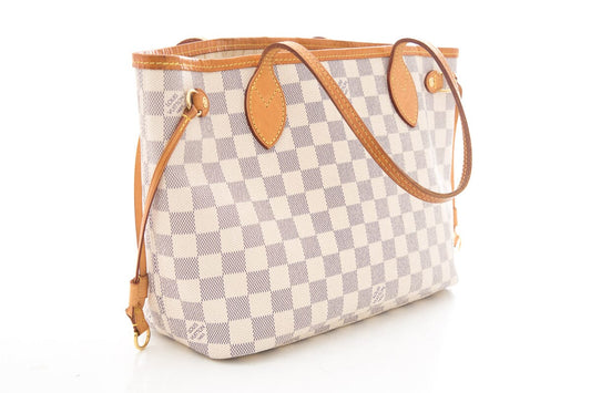 Louis Vuitton White Neverfull Damier Tote PM