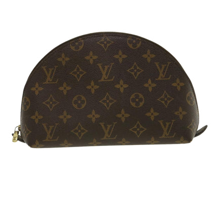 LOUIS VUITTON Monogram Trousse Demi Ronde Cosmetic Pouch M47520 LV Auth 33337