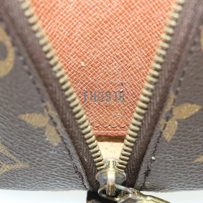 LOUIS VUITTON Monogram Trousse Demi Ronde Cosmetic Pouch M47520 LV Auth 33337