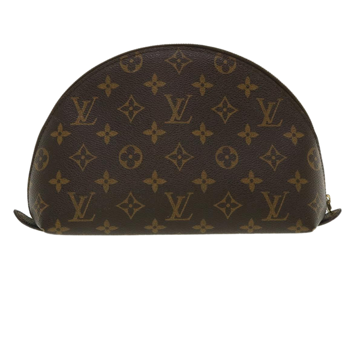 LOUIS VUITTON Monogram Trousse Demi Ronde Cosmetic Pouch M47520 LV Auth 33337