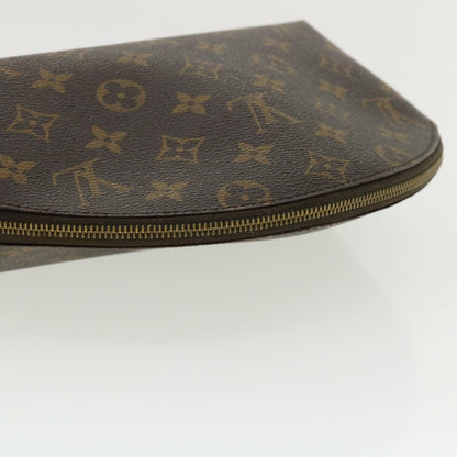 LOUIS VUITTON Monogram Trousse Demi Ronde Cosmetic Pouch M47520 LV Auth 33337